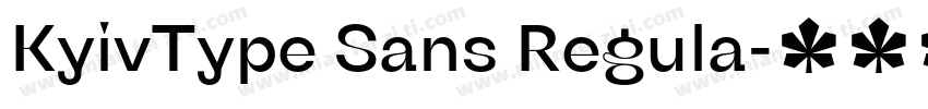 KyivType Sans Regula字体转换